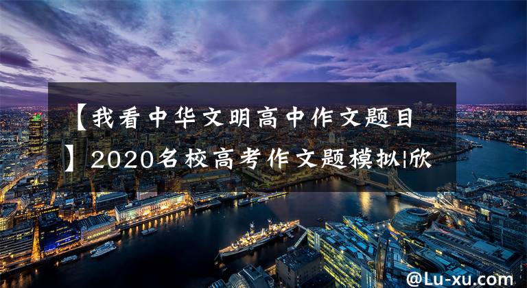 【我看中华文明高中作文题目】2020名校高考作文题模拟|欣赏古代汉字的美丽，传承灿烂的中华文明