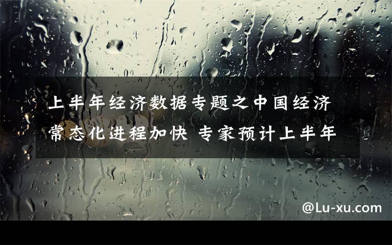 上半年经济数据专题之中国经济常态化进程加快 专家预计上半年GDP达12.3%