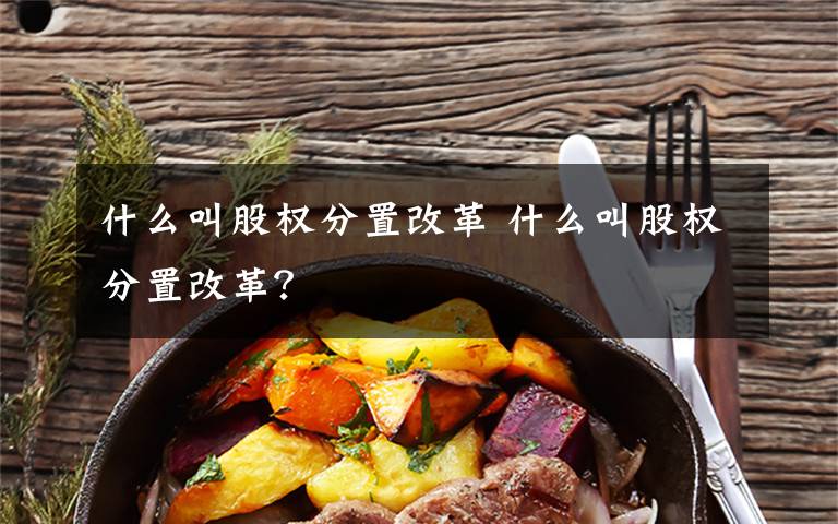 什么叫股权分置改革 什么叫股权分置改革？文章配图