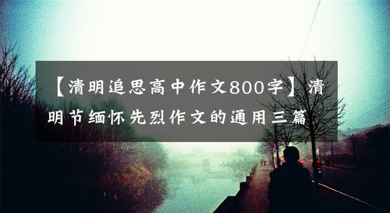 【清明追思高中作文800字】清明节缅怀先烈作文的通用三篇