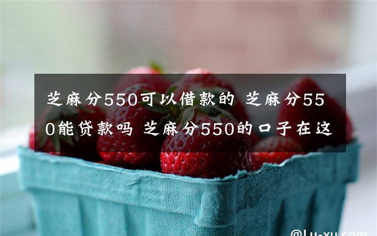 芝麻分550可以借款的 芝麻分550能贷款吗 芝麻分550的口子在这！文章配图