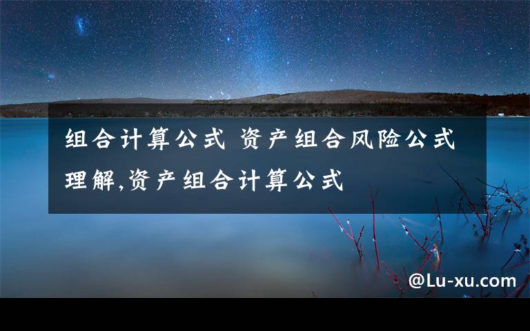 组合计算公式 资产组合风险公式理解,资产组合计算公式文章配图