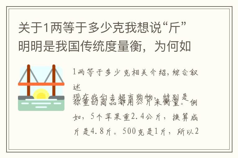 关于1两等于多少克我想说“斤”明明是我国传统度量衡，为何如今的一斤，刚好等于500克？文章配图