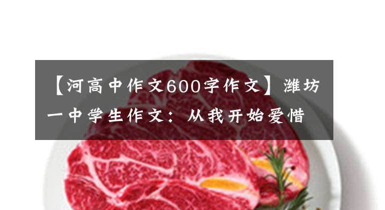 【河高中作文600字作文】潍坊一中学生作文：从我开始爱惜母亲河，爱护我们的家。