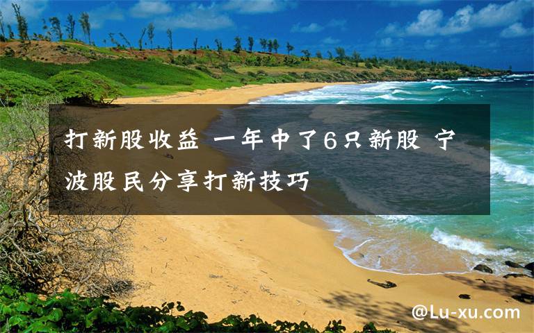 打新股收益 一年中了6只新股 宁波股民分享打新技巧