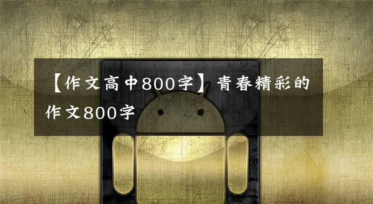 【作文高中800字】青春精彩的作文800字