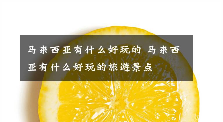 马来西亚有什么好玩的 马来西亚有什么好玩的旅游景点文章配图