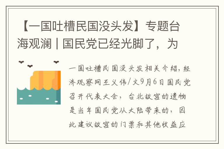 【一国吐槽民国没头发】专题台海观澜 | 国民党已经光脚了，为什么还怕穿鞋的