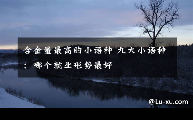 含金量最高的小语种 九大小语种：哪个就业形势最好