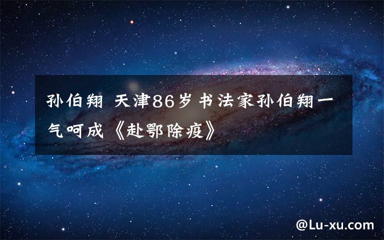 孙伯翔 天津86岁书法家孙伯翔一气呵成《赴鄂除疫》