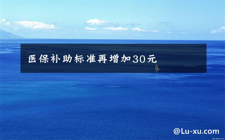 医保补助标准再增加30元