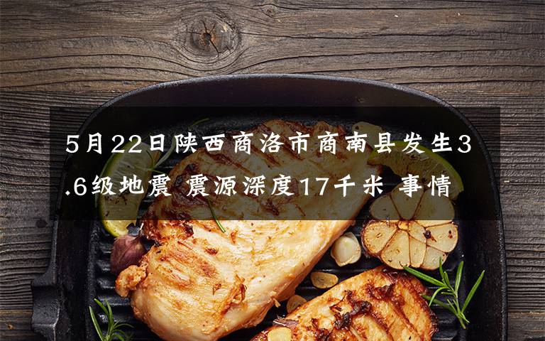 5月22日陕西商洛市商南县发生3.6级地震 震源深度17千米 事情的详情始末是怎么样了！