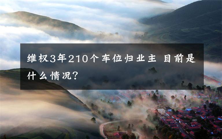 维权3年210个车位归业主 目前是什么情况？