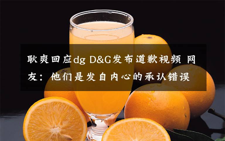 耿爽回应dg D&G发布道歉视频 网友：他们是发自内心的承认错误吗