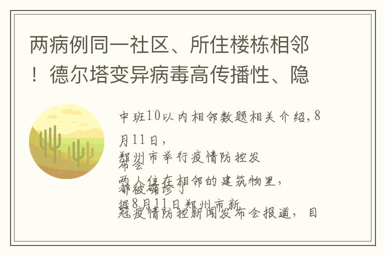 两病例同一社区、所住楼栋相邻！德尔塔变异病毒高传播性、隐蔽性文章配图