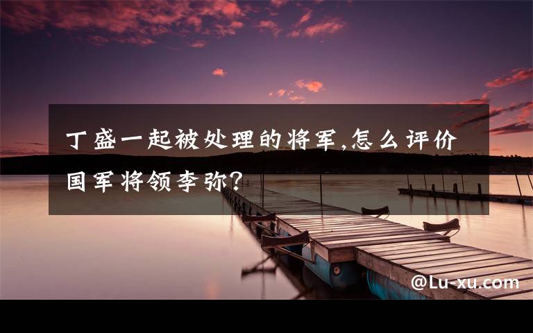 丁盛一起被处理的将军,怎么评价国军将领李弥？