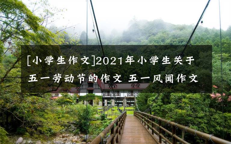 [小学生作文]2021年小学生关于五一劳动节的作文 五一风闻作文300字