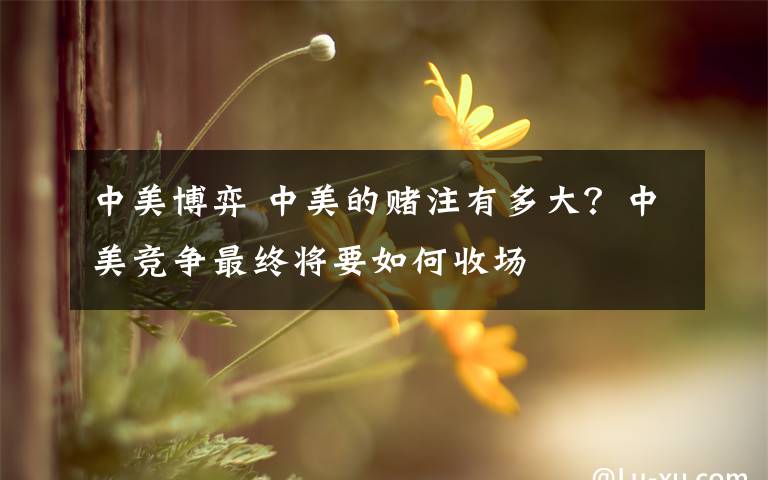 中美博弈 中美的赌注有多大？中美竞争最终将要如何收场