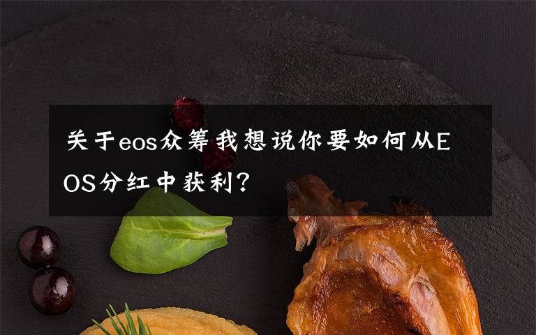 关于eos众筹我想说你要如何从EOS分红中获利？