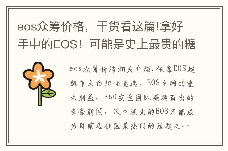 eos众筹价格，干货看这篇!拿好手中的EOS！可能是史上最贵的糖果EON即将开始空投