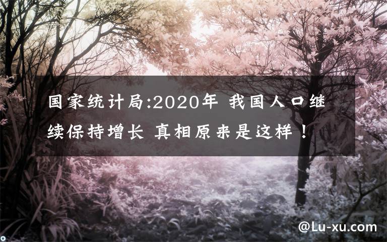 国家统计局:2020年 我国人口继续保持增长 真相原来是这样！