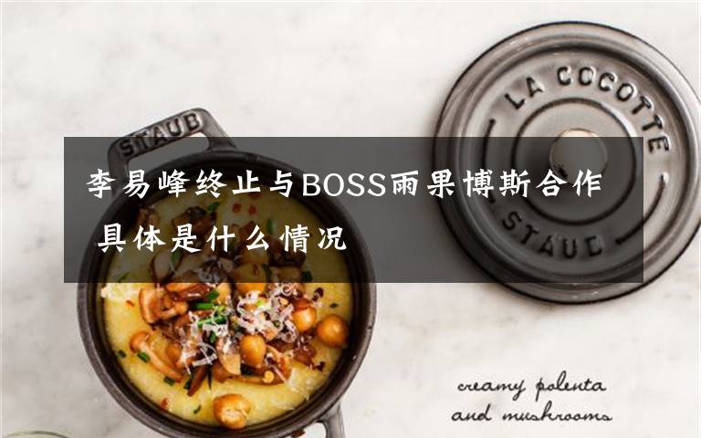 李易峰终止与BOSS雨果博斯合作 具体是什么情况