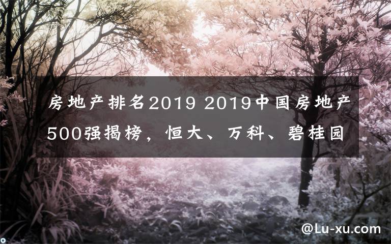 房地产排名2019 2019中国房地产500强揭榜，恒大、万科、碧桂园位列前三名