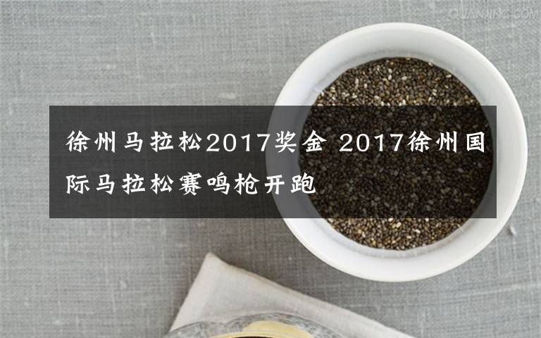 徐州马拉松2017奖金 2017徐州国际马拉松赛鸣枪开跑