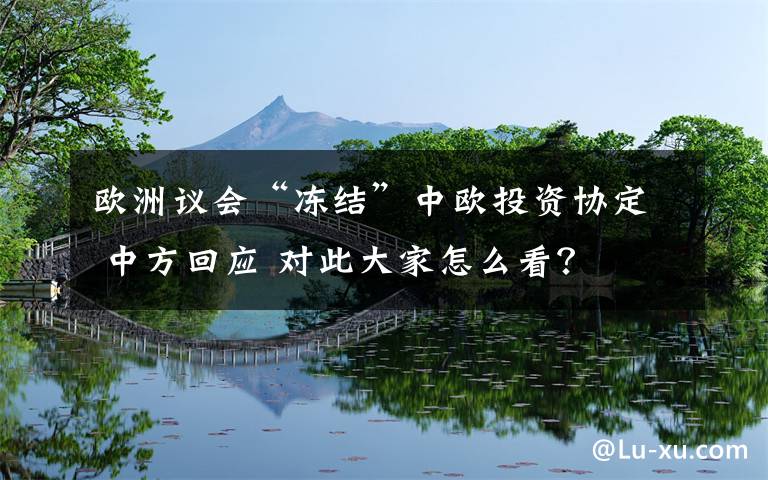 欧洲议会“冻结”中欧投资协定 中方回应 对此大家怎么看？