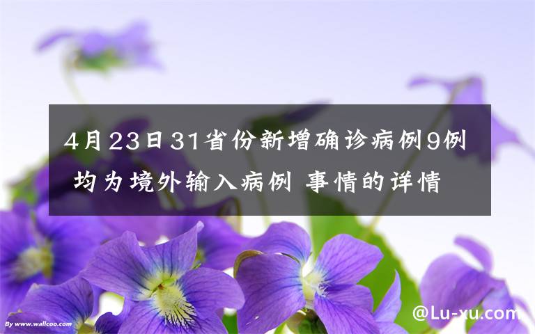 4月23日31省份新增确诊病例9例 均为境外输入病例 事情的详情始末是怎么样了！