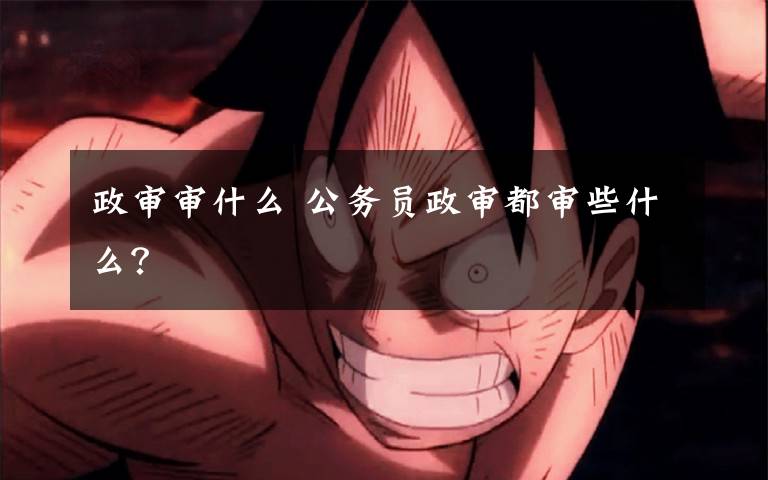 政审审什么 公务员政审都审些什么？文章配图