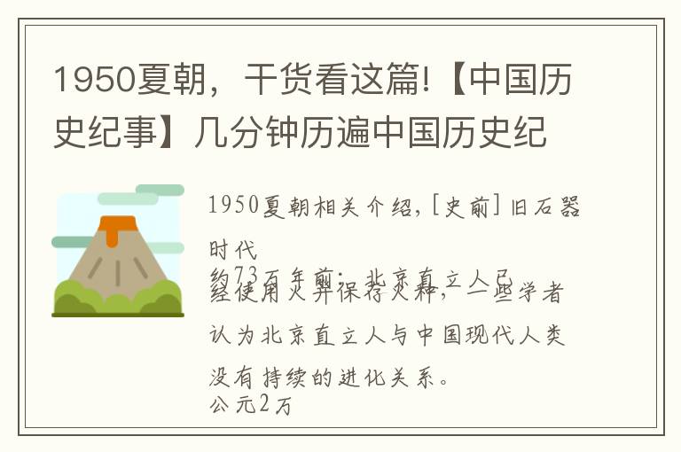 1950夏朝，干货看这篇!【中国历史纪事】几分钟历遍中国历史纪事！