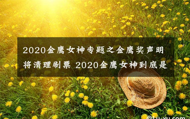 2020金鹰女神专题之金鹰奖声明将清理刷票 2020金鹰女神到底是谁最新票数统计