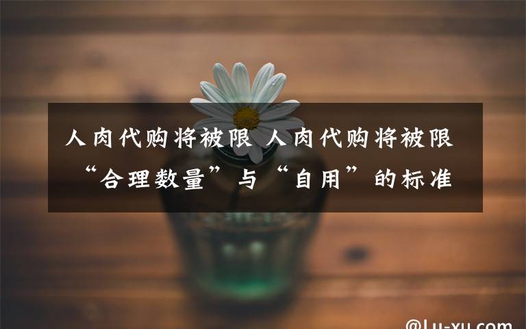 人肉代购将被限 人肉代购将被限 “合理数量”与“自用”的标准是怎样的？