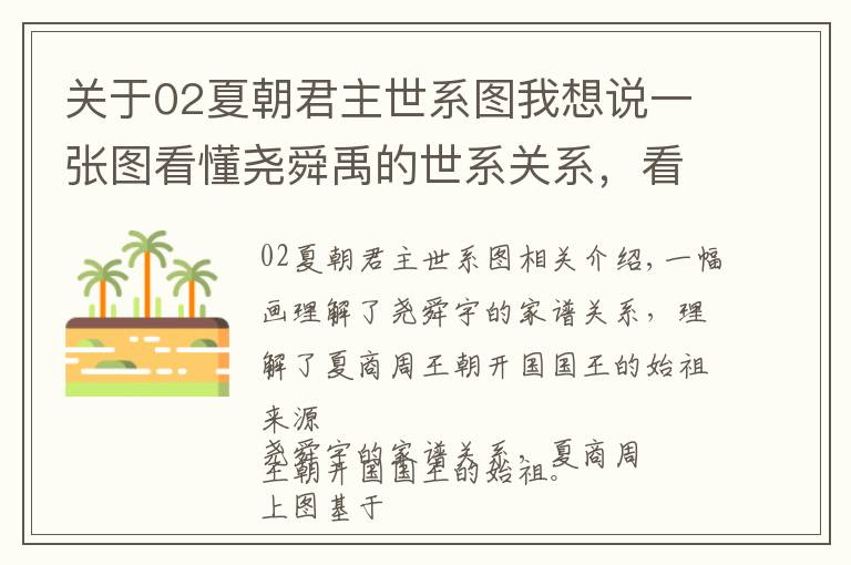 关于02夏朝君主世系图我想说一张图看懂尧舜禹的世系关系，看懂夏商周王朝开国君王始祖源头