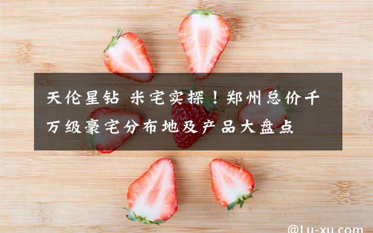 天伦星钻 米宅实探！郑州总价千万级豪宅分布地及产品大盘点文章配图