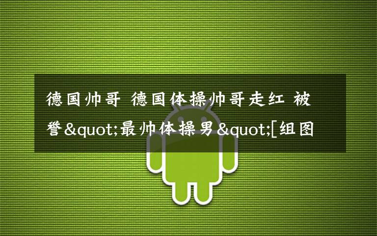 德国帅哥 德国体操帅哥走红 被誉"最帅体操男"[组图]