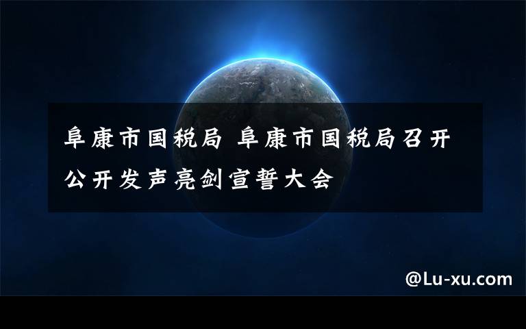 阜康市国税局 阜康市国税局召开公开发声亮剑宣誓大会