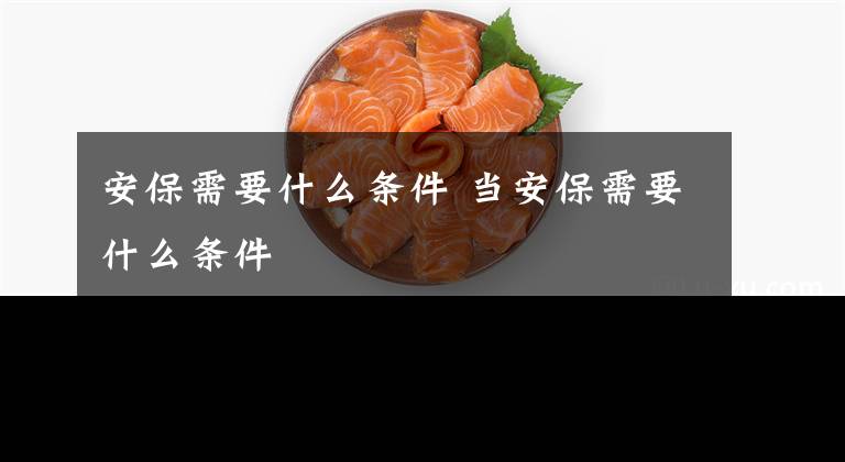安保需要什么条件 当安保需要什么条件文章配图