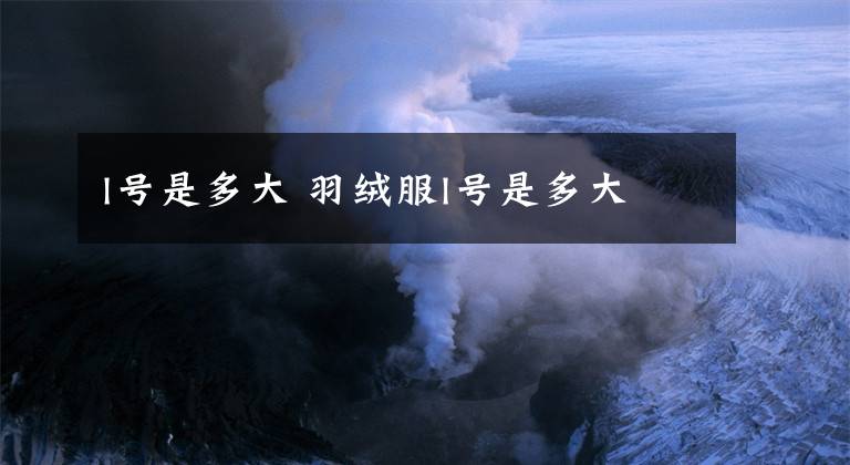 l号是多大 羽绒服l号是多大文章配图