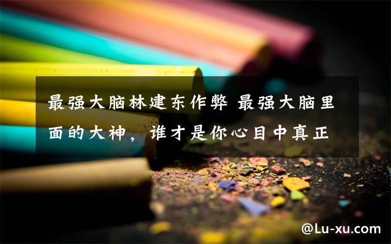 最强大脑林建东作弊 最强大脑里面的大神，谁才是你心目中真正的第一牛人？