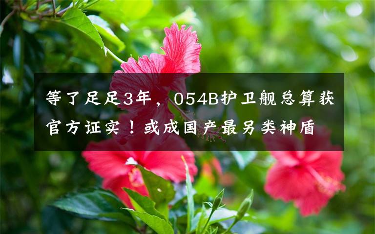 等了足足3年，054B护卫舰总算获官方证实！或成国产最另类神盾舰文章配图