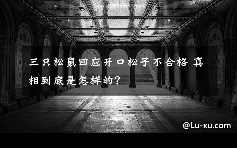 三只松鼠回应开口松子不合格 真相到底是怎样的？