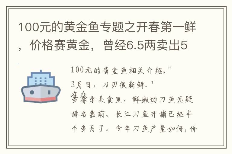 100元的黄金鱼专题之开春第一鲜，价格赛黄金，曾经6.5两卖出5.9万天价，今年价格如何