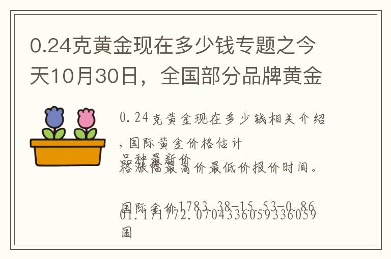 0.24克黄金现在多少钱专题之今天10月30日，全国部分品牌黄金、铂金调整价格