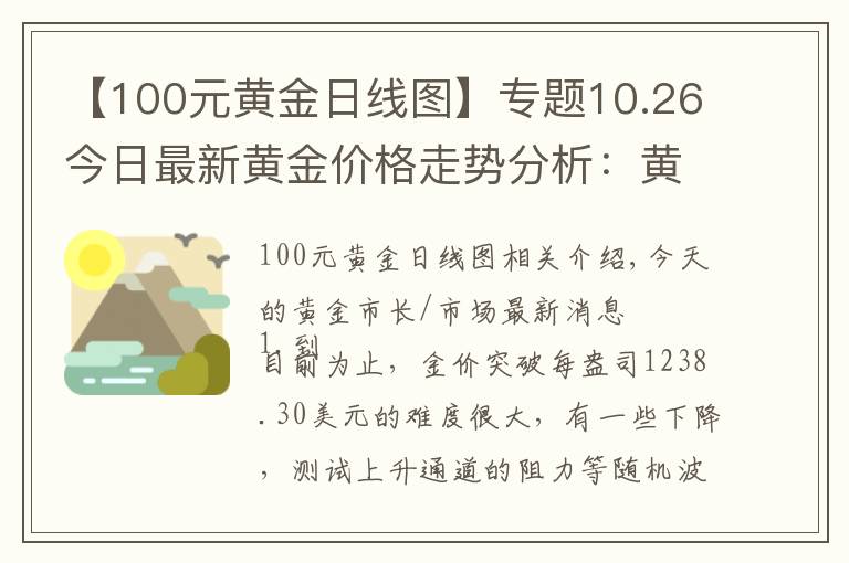 【100元黄金日线图】专题10.26今日最新黄金价格走势分析：黄金价格多少钱一克