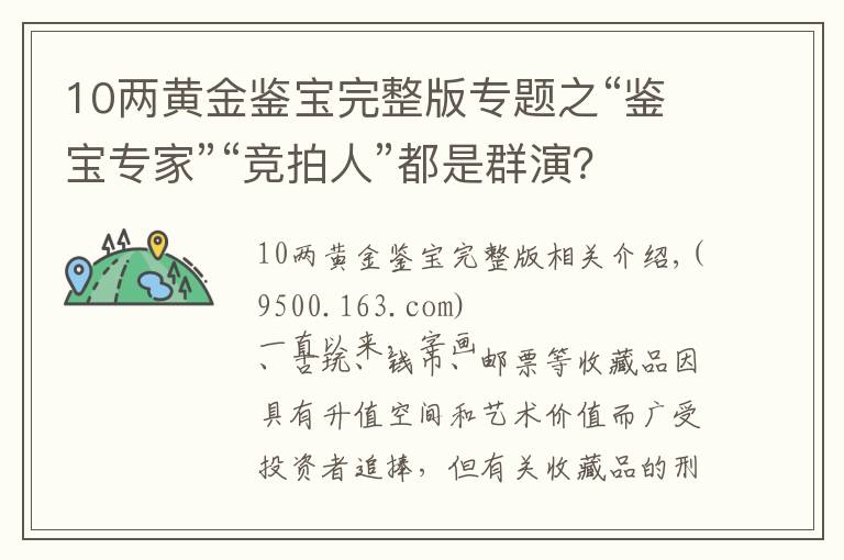 10两黄金鉴宝完整版专题之“鉴宝专家”“竞拍人”都是群演？法官揭露收藏品诈骗案局中局