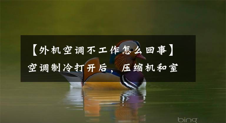 【外机空调不工作怎么回事】空调制冷打开后，压缩机和室外风扇不执行检修方法。文章配图