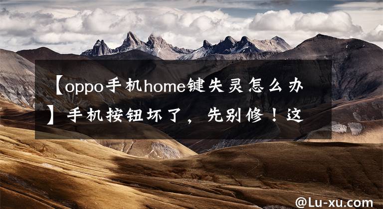 【oppo手机home键失灵怎么办】手机按钮坏了，先别修！这样就能解决文章配图