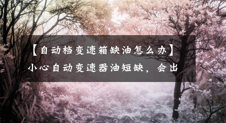 【自动档变速箱缺油怎么办】小心自动变速器油短缺，会出大事的！文章配图
